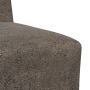 Sofá Sillón 2 pcs Gris oscuro 55 cm Cuero de ante sintético