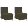 Sofá Sillón 2 pcs Verde 55 cm Cuero de ante sintético