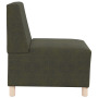 Sofá Sillón 2 pcs Verde 55 cm Cuero de ante sintético