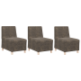 Sofá Sillón 3 pcs Gris oscuro 55 cm Cuero de ante sintético