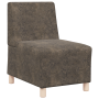 Sofá Sillón 3 pcs Gris oscuro 55 cm Cuero de ante sintético