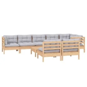 Garden furniture set 9 pieces and cushions solid pine wood by vidaXL, Garden sets - Ref: Foro24-3096459, Price: 649,18 €, Dis...