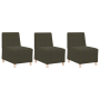 Sofá Sillón 3 pcs Verde 55 cm Cuero de ante sintético