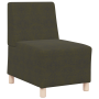 Sofá Sillón 3 pcs Verde 55 cm Cuero de ante sintético