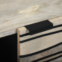 Mesa de Café con estante con almacenamiento con puerta Blanco