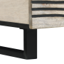 Mesa de Café con estante con almacenamiento con puerta Blanco