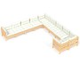 Gartenmöbel 10 Stück und Kissen aus cremefarbenem Kiefernholz von vidaXL, Gartensets - Ref: Foro24-3097007, Preis: 821,15 €, ...