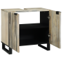 Mueble de lavabo con estante Marrón, Negro 62 x 33 x 58 cm