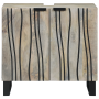 Mueble de lavabo con estante Marrón, Negro 62 x 33 x 58 cm