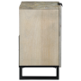 Mueble de lavabo con estante Marrón, Negro 62 x 33 x 58 cm