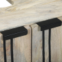Mueble de lavabo con estante Marrón, Negro 62 x 33 x 58 cm
