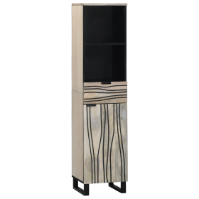 Gabinete de Baño con cajón con estante Marrón, Negro 38 x 33.5