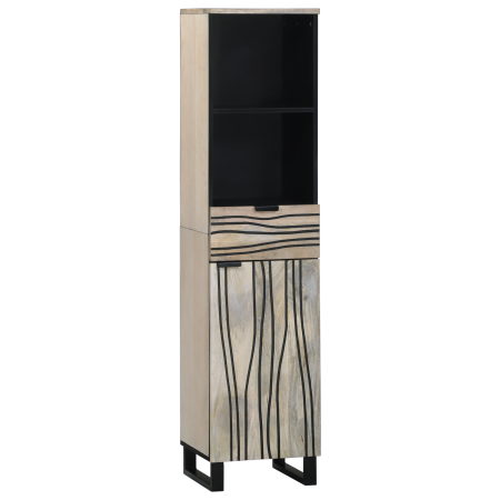 Gabinete de Baño con cajón con estante Marrón, Negro 38 x 33.5