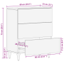 Gabinetes y taquillas de almacenamiento Marrón 60 x 33 x 75 cm