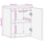 Gabinete de Baño con estante con almacenamiento con puerta