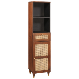 Vitrina con cajón con estante con almacenamiento con puerta