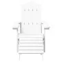 Adirondack-Gartenstuhl mit Fußstütze und weißem HDPE-Tisch von vidaXL, Gartenstühle - Ref: Foro24-3095708, Preis: 226,74 €, R...
