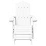 Adirondack-Gartenstuhl mit Fußstütze und weißem HDPE-Tisch von vidaXL, Gartenstühle - Ref: Foro24-3095708, Preis: 262,98 €, R...