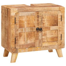 Gabinete de Baño Madera de mango maciza, Madera ingenierizada