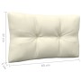 2-Sitzer Gartensofa mit Kissen massivem cremefarbenem Kiefernholz von vidaXL, Outdoor-Sofas - Ref: Foro24-3095992, Preis: 152...