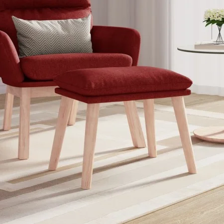 Reposapiés de tela color vino 45x29,5x35 cm by vidaXL, Ottomans - Ref: Foro24-341432, Price: 36,01 €, Discount: %