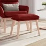 Reposapiés de tela color vino 45x29,5x35 cm by vidaXL, Ottomans - Ref: Foro24-341432, Price: 36,01 €, Discount: %