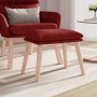 Reposapiés de tela color vino 45x29,5x35 cm von vidaXL, Osmanen - Ref: Foro24-341432, Preis: 36,69 €, Rabatt: %