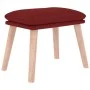 Reposapiés de tela color vino 45x29,5x35 cm by vidaXL, Ottomans - Ref: Foro24-341432, Price: 36,01 €, Discount: %