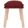 Reposapiés de tela color vino 45x29,5x35 cm von vidaXL, Osmanen - Ref: Foro24-341432, Preis: 36,69 €, Rabatt: %