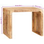 Mesa Auxiliar Marrón 60 x 35 x 46 cm Madera de mango maciza