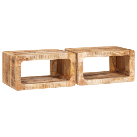 Mesas de noche Madera de mango maciza