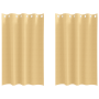 Cortinas con cortinas 2 pcs Beige 175 x 140 cm Poliéster