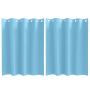 Cortinas con cortinas 2 pcs Azul claro 140 x 140 cm Poliéster