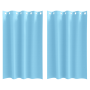 Cortinas con cortinas 2 pcs Azul claro 175 x 140 cm Poliéster