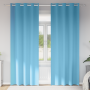 Cortinas con cortinas 2 pcs Azul claro 225 x 140 cm Poliéster