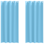 Cortinas con cortinas 2 pcs Azul claro 225 x 140 cm Poliéster
