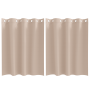 Cortinas con cortinas 2 pcs Taupé 140 x 140 cm Poliéster