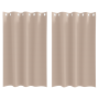 Cortinas con cortinas 2 pcs Taupé 175 x 140 cm Poliéster