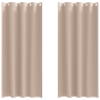 Cortinas con cortinas 2 pcs Taupé 225 x 140 cm Poliéster