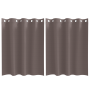 Cortinas 2 pcs Marrón oscuro 140 x 140 cm Poliéster
