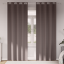 Cortinas 2 pcs Marrón oscuro 225 x 140 cm Poliéster