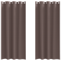 Cortinas 2 pcs Marrón oscuro 225 x 140 cm Poliéster