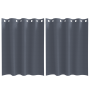 Cortinas con cortinas 2 pcs Antracita 140 x 140 cm Poliéster