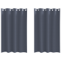 Cortinas con cortinas 2 pcs Antracita 175 x 140 cm Poliéster