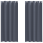 Cortinas con cortinas 2 pcs Antracita 260 x 140 cm Poliéster