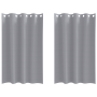 Cortinas con cortinas 2 pcs Gris claro 175 x 140 cm Poliéster