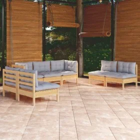 Garden furniture set 7 pieces and cushions solid pine wood by vidaXL, Garden sets - Ref: Foro24-3096219, Price: 544,28 €, Dis...