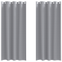 Cortinas con cortinas 2 pcs Gris claro 225 x 140 cm Poliéster
