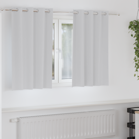 Cortinas con cortinas 2 pcs Gris pálido 140 x 140 cm Poliéster