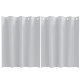 Cortinas con cortinas 2 pcs Gris pálido 140 x 140 cm Poliéster